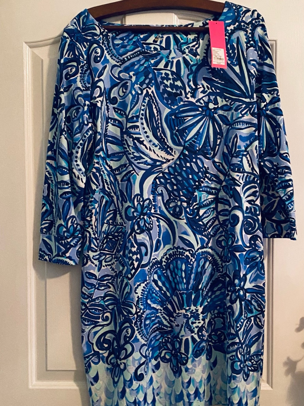 Lilly Pulitzer Blue Multi Floral Pattern Shift Dress BNWT